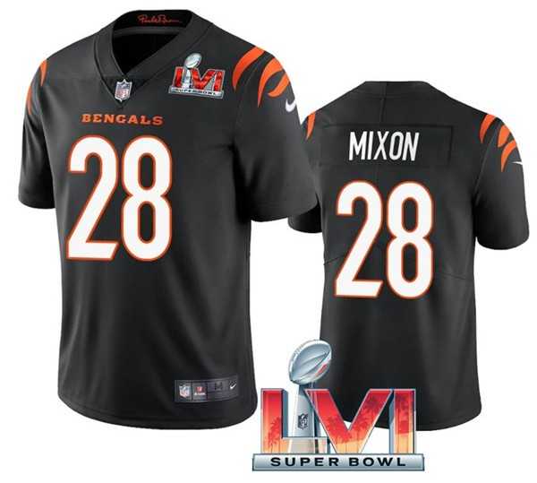 Nike Bengals Men & Women & Youth 28 Joe Mixon Black 2022 Super Bowl LVI Vapor Limited Jersey,We sell and wholesale Nike Bengals Men & Women & Youth 28 Joe Mixon Black 2022 Super Bowl LVI Vapor Limited Jersey on line form chian!